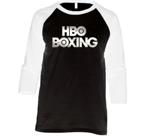 HBO Boxing Logo TV Network Fan Raglan 3/4 Arm Shirt - Bild 1 von 1
