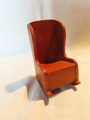 Vintage miniature dollhouse Shaker storage rocking chair 1:12 scale - Image 1 of 4
