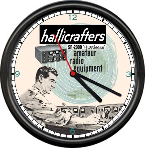 Hallicrafters Hurricane Amateur Radio Ham Equipment Tube Dealer Sign Wall Clock Cover