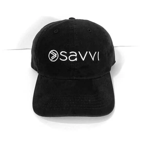 SOMBRERO DE EMPRESA DE ROPA SAVVI negro blanco gorra papá ajuste relajado ADULTO - Imagen 1 de 6