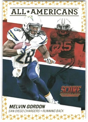 2016 Panini Score Melvin Gordon All Americans Stars San Diego Chargers #2 - Image 1 of 2