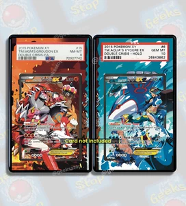 Team Magma Groudon vs Team Aqua Kyogre ex PSA TAG Beckett | Extended Art Display - Picture 1 of 5