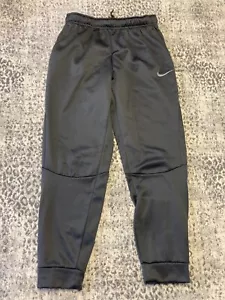 Nike Jogger Mens L Large Black Therma Pants Swoosh Logo Fleece Lined Sweatpant - Picture 1 of 24