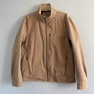 LL Bean Para Hombre M Forrado Reg Cremallera Completa Algodón Lona Chaqueta Bolsillos con Cremallera Marrón - Imagen 1 de 24