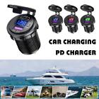 NEW 12V USB Socket with Voltmeter Usb C PD Fast Charge Charger Car GXM F B8D3