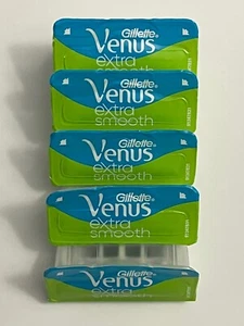 Gillette Venus Extra Smooth Lot of 5 Blades 5 Refill Cartridges - Picture 1 of 4