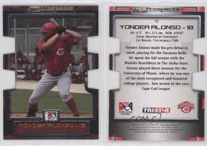2008 TRISTAR Prospects Plus PROminent Orange Die-Cut /5 Yonder Alonso #7