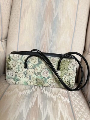 Gilda Tonelli elegant Italian Patent Leather And Suede Leather Shoulder Handbag - Image 1 of 4