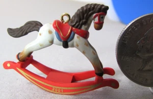 Hallmark Miniature Ornament 2001 MINIATURE ROCKING HORSE - Picture 1 of 12