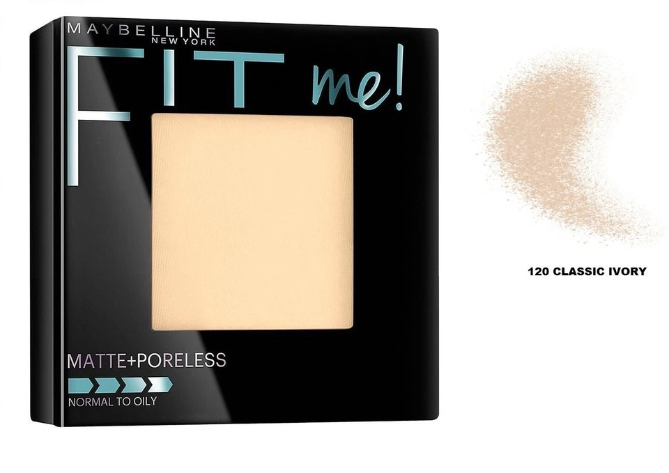 Maybelline Fit Me Matte+Poreless Pressed Powder 8.5Gm (120-Classic Ivory) - Image 1 of 1