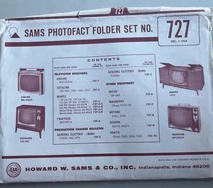 Sams Photofact Vintage Electronics Repair Schematic Folder Set 727 TV Dec 1964 - Picture 1 of 9