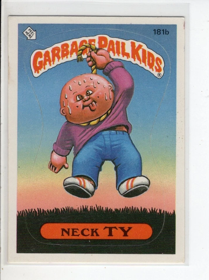 NECK TY TOPPS GARBAGE PAIL KIDS CARD SERIES 5 #181B USED - Image 1 of 1