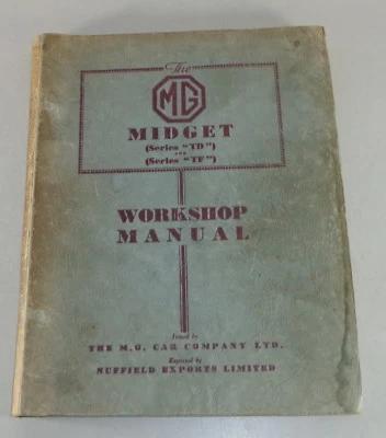 Manual De Taller MG Midget Serie TD + TF Año 1954 - Imagen 1 de 3