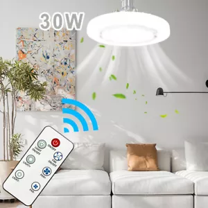 Adjustable Modern Led Ceiling Fan with Light E27 Bedroom Living Room Fan Lamp US - Picture 1 of 14