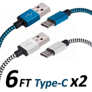 6 FT Type C USB Charger Data Cable For Android Device Type-C High Quality 2 Sets - Picture 1 of 2