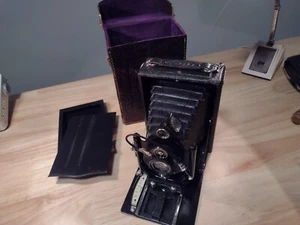 Vintage Voigtlander Camera Folding Box, With Case, Very Nice! 3.5x4.5 - Picture 1 of 15