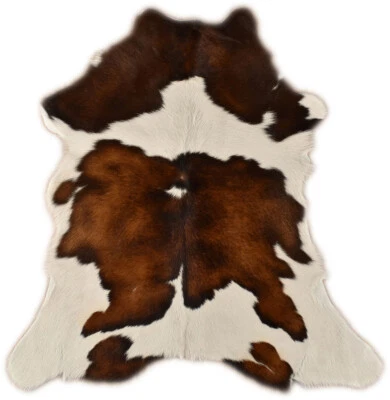 KALBFELL MINI KUHFELL BRAUN WEISS TRICOLOR ca. 90 x 70 cm - Bild 1 von 3