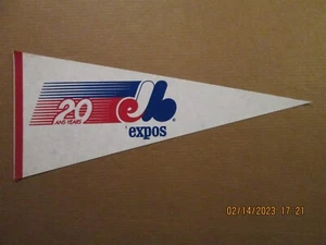 MLB Montreal Expos Vintage Defunct 20 ANS-YEARS Team Logo Baseball Pennant - Picture 1 of 1