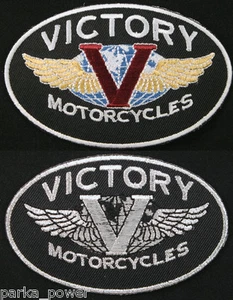Toppa moto Victory, distintivo, motociclista, ferro da stiro - Foto 1 di 3