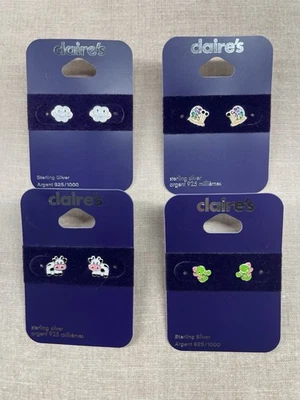 Juego de 4 pendientes de plata de ley de Claire’s Foto 1 de 2