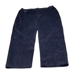 Stone Creek Pants Men's 50 Navy Blue Corduroy 100% Cotton High-Rise Straight Leg - Picture 1 of 8