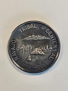 Navajo Tribal Centennial 1968 1oz 999 Feinsilbermedaille - Bild 1 von 5