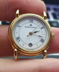 Maurice LaCroix 72963 Yellow Ladies Quartz 25mm Watch Uhr Montre Faulty - Imagen 1 de 7