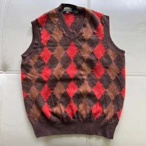 Chaleco Suéter Bobby Jones Unisex M Golf Argyle 100% Lana Merino - Imagen 1 de 5