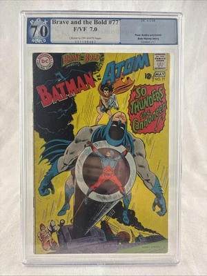 BRAVE AND THE BOLD #77 PGX 7.0 - DC COMICS 1968 Batman & Wildcat Team-Up VF- - Image 1 of 4