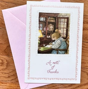 Mouse Watercolor Susan Wheeler Thank you to “One of the Nicest People” 5x7” Card - Picture 1 of 3
