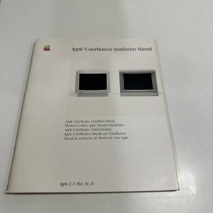 Apple ColorMonitor Installation Manual 1985 Computer Vintage - Picture 1 of 9
