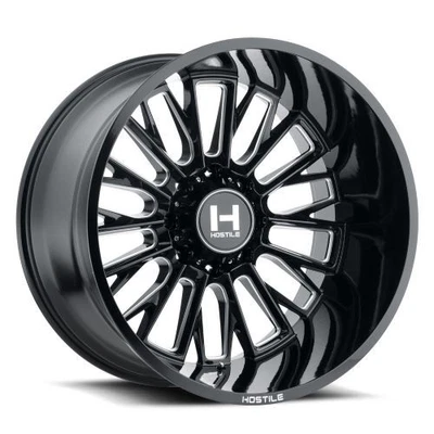 Rueda 22x10 Hostile H114 Fury Blade Cut (Negro Fresado) 8x180 (-25mm) Foto 1 de 4