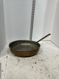 Vintage tagus Chef Copper Stainless Steel Fry Pan 10.5" Brass Handle #P - Bild 1 von 11