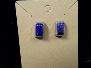 Sterling Silver Lapis Lazuli Earrings - Picture 1 of 3