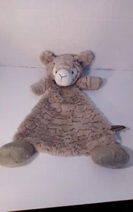 Demdaco Flat Llama/ Lamb Rattle Lovey Stuffed Animal Easter Plush - Picture 1 of 6