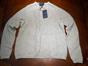 AJ Armani Jeans Crew Neck Pullover Grey Cotton Wool Size Xxl NWT - Picture 1 of 12