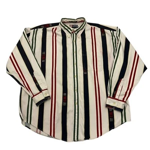 Vintage Chaps Ralph Lauren Shirt Striped Mens XL Relaxed Fit Long Sleeve Cotton - Picture 1 of 14