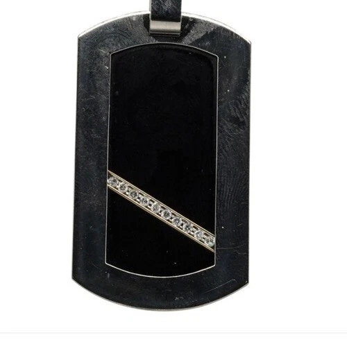 Colgante de titanio 14k revv y oro con diamantes para hombre sin marca Foto 1 de 4