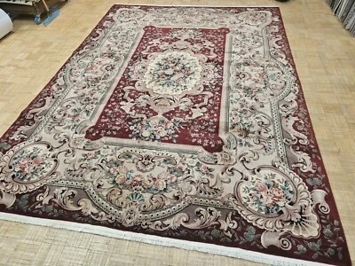 9x12 CHINESE RUG FINE SAVONNERIE AUBUSSON AUTHENTIC 100% WOOL ORIENTAL RUG FINE - Image 1 of 4