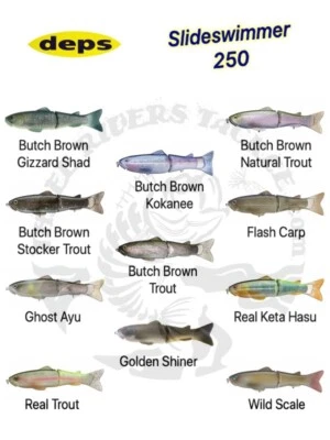 Deps Slide Swimmer 250 Slow Sinking Glide Bait Swimbait - Choose Color - Image 1 of 4