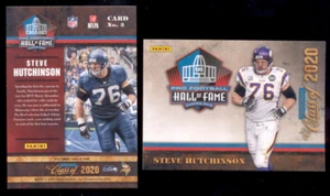 2020 Panini STEVE HUTCHINSON Minnesota Vikings Seahawks NFL Hall of Fame Card - Picture 1 of 1