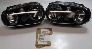 JX-14087-FBK 99-04 VW Golf Headlight Set, Black W/Fog Light - Picture 1 of 10