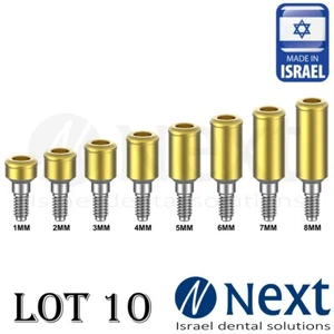 LOTx10 Flat abutment Fit  1-8 mm attachment internal hex - Picture 1 of 17