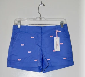 NWT Vineyard Vines Girl's Marlin Blue Whale Everyday Shorts 3.5" Ins sz 12 - Picture 1 of 12