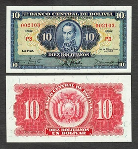 Bolivia 10 Bolivianos dated 20th July 1928 Pick # 130 CRISP UNC - Picture 1 of 1