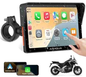 7-inch Motorcycle Navigation GPS Wireless Carplay Android Touch Screen + IP67 - Picture 1 of 15