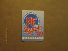 Niagara Falls Rapids Vintage Defunct 1989 Team Logo Baseball Pocket Schedule