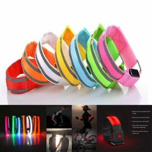 Reflective LED Light Armband Strap Safety Belt Night Running Cycling Arm Band - Picture 1 of 17