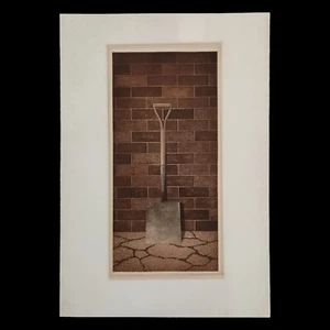 1971 Terence Millington The Shovel Mezzotint, signed, numbered in pencil #83/150 - Picture 1 of 8