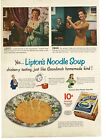 1944 Lipton Noodle Soup packets Vintage Print Ad